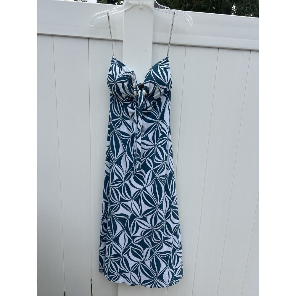 Tommy Bahama Size XS Maxi Blue Dress Strapless Rayon